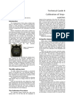 Technical Guide 8 Calibration of Stop-Watches: Measurement Standards Laboratory