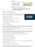 Cep Decreto #1276 - 95 - Estatuto Penitenciário Do Estado Do Paraná