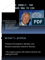 Ge'S Jeff Immelt: The Voyage From Mba To Ceo: Syndicate 5 (X-47)