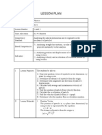 LESSON PLAN Grade XI-1 (Position Vector)