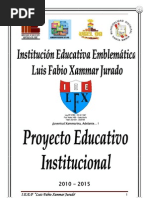 Proyecto Educativo Institucional LFXJ 2010-2015