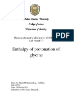 Enthalpy of Protonation