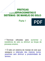 PRÁTICAS CONSERVACIONISTAS E SISTEMAS DE MANEJO DO SOLO - Parte 1