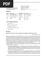 Swagat Kumar: PHD Thesis: Kinematic Control of Redundant Manipulators Using Neural Networks