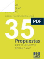 Pais 35 PLAN GOBIERNO BINOMIO RAFAEL CORREA-JORGE GLAS