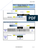 Pressure Testing and Purging Calculator