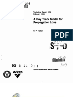 A Ray Trace Model For Propagation Loss Technical Report 1576 (RDT&E) by C. P. Hattan, 02-1993.