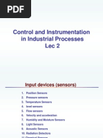 Control and Instrumentation in Industrial Processes Lec 2