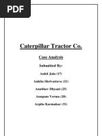 Caterpillar Tractor Co.: Case Analysis