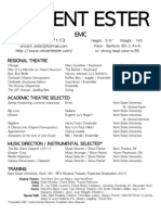 Vincent Ester Performance Resume