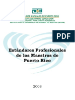 Estándares Profesionales de Los Maestros de Puerto Rico