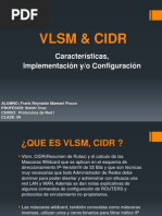 VLSM y CIDR (Características, Implementación Y/o Configuración)