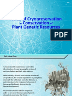 Roles of Cryopreservation in Conservation of Plant Genetic Resources - Presentation