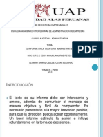 El Informe en La Auditoria Administrativa