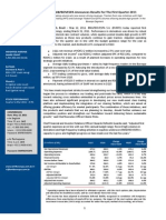 BM&FBOVESPA Announces Results For The First Quarter 2011