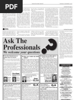 Ask The Professionals: We Welcome Your Questions