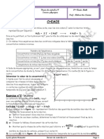 Devoir de Contrôle N°1 (Lycée Pilote Monastir) - Physique - 4ème Math (2009-2010) MR Mohsen Ben Lamine