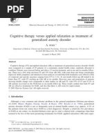 Ansiedad Generalizada Terapia Cognitiva Vs Relajación