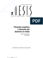 Nóesis 18 - FILOSOFÍA ANALÍTICA Y FILOSOFÍA DEL DERECHO EN ITALIA