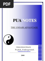 PUA NOTES: The Unfair Advantage