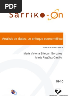 Analisis de Datos - Un Enfoque Econometrico