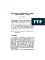 Review M C L e On "The Effectiveness of Teacher's Written Feedback On L2 Writing"