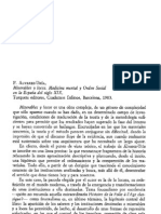 Miserables y Locos. Medicina Mental y Orden Social en La España Del Sigle XIX. F. Alvarez-Uría