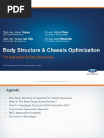 Body Structures and Chassis Optimization