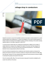 Inspection of Voltage Drop in Conductors