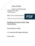 Buckling and Torsion of Steel Angle Section Beams