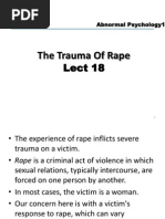 Lect 18 The Trauma of Rape