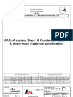 GAS Oil System, Steam & Condense Return & Steam Trace Insulation Specification