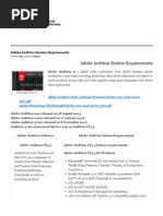 Adobe Audition System Requirements