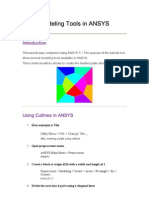 Modeling Tools in ANSYS: /title, Meshing A Plate Using Cutlines