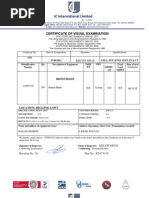 International Limited: Certificate of Visual Examination