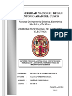 Informe Técnico de La Subestacion de Puno-Totorani y Las Lineas de Transmision