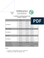 Academic Calendar 2012-Mandarin