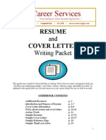 Resume Cover Letter: and Writing Packet