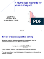 Physics 509: Numerical Methods For Bayesian Analyses: Scott Oser Lecture #15 November 4, 2008