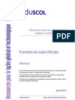 Sujets D'étude Bac Allemand Oral 2013