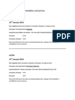 LU150 Public Timetables and Prices