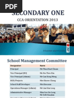 Secondary One CCA Orientation (Principals' Address)