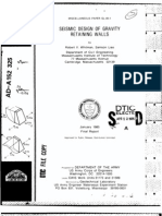 Seismic Design of Gravity Retaining Wall