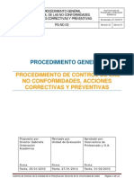 Procedimiento Estandarizado de No Conformidades