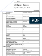 Intelligence Bureau: Ministry of Home Affairs, Govt. of India Registration Slip