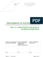 Identificación y Evaluación de Aspecto Ambientales