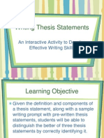 Thesis Statement Practic