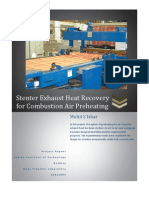 Stenter Exhaust Heat Recovery For Combustion Air Preheating