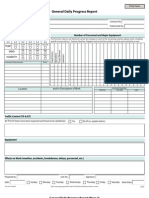 General Daily Progress Report Format