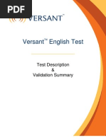 ValidationReport Versant PDF